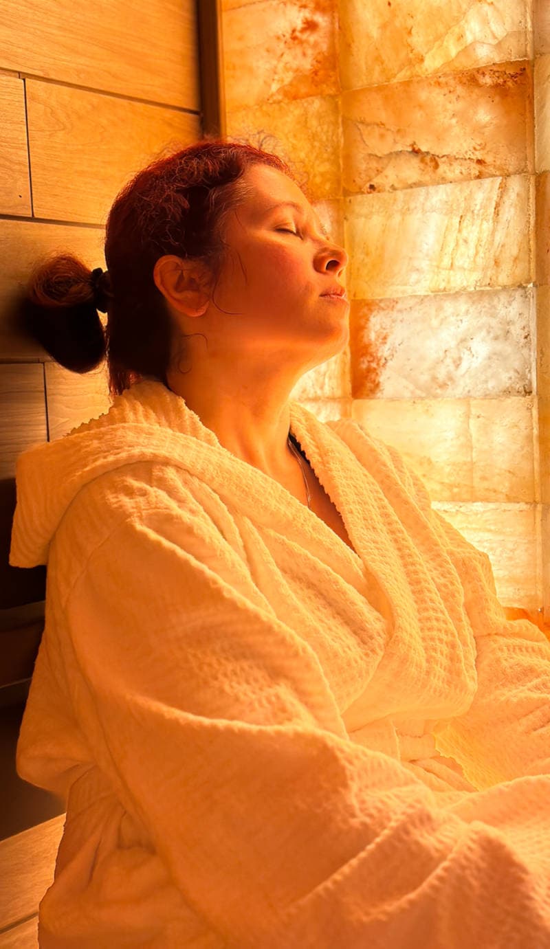 Private salt therapy booth at ReEnergized